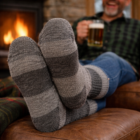 Merino Wool Socks - Premium Quality Thick Woolen Socks Set of 3 Pairs
