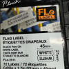 Brother FLE2511 1PK 0.82X1.7IN 0.41X1.7IN FOLD POLYP BLACKINK ON WHITE FLAG 72LABL