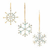 Jeweled Metal Snowflake Ornament (Set of 12)