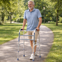 Non-Slip Folding Walker Adjustable Height Light but strong easy clean