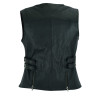 Ladies Black Vest with Buckles
