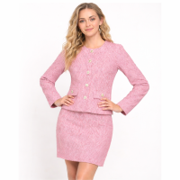 Gigio's Tweed Skirt Suit Set 2PC Women Business Office Work Blazer Jacket + Skirt