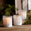 Frosted Votive Candle Holder with Snowy Forest (Set of 12)