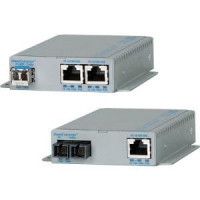 Omnitron Systems 9499-0-21W 2X 10/100/1000 TO GIGABIT FIBER OMNICONVERTER GPOE+/SE SFP AC WIDE