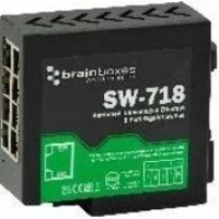Brainboxes SW-718 HARDENED 8 PORT GB ENT SWITCH DIN RAIL MOUNTABLE +5V TO +30V DC