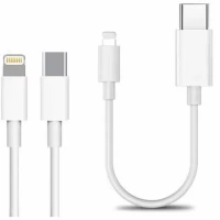 4xem 4XUSBC8PIN30CMW 1FT USBC TO LIGHTNING MFI CABLE CHARGING AND DATA TRANSFER WHITE