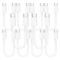 4xem 4XUSBCUSBC30CMW10PK 10PK 1FT USBC TO USBC PD CABLE WHITE POWER DELIVERY AND DATA CABLE