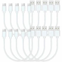 4xem 4XUSBAUSBC30CMW10PK 10PK 1FT USBA TO USBC ADAPTER WHITE CHARGE DATA TRANSFER CABLE