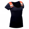 Ladies Blank Tshirts w/ Orange White Shoulder Accents
