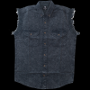 Mens Cutoffs Charcoal Acid Wash Shirt