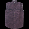 Mens Cutoffs Burgundy Acid Wash Shirt