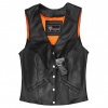 Ladies Five Snap Premium Leather Vest