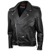TG Men's Premium Leather Classic Motorcycle Jacket Lace Sides Z/O Liner