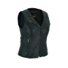 Ladies Black Vest with Buckles