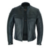 Vance Leather Men's Racer Jacket with Zippered Vents