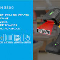 Adesso NUSCAN 5200 B/T2.4GHZ WRLS 2D BARCODE SCNR ANTIMICROBIAL WATERPROOF