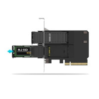 Icy Dock MB312M4P-B EXPRESSSLOT CORE MB312M4P-B REMOVABLE DUAL M.2 NVME SSD TO PCIE