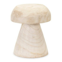 Wood Mushroom Stool 12.5