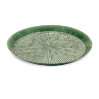 Round Etched Metal Tray 13.5