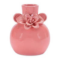 Storeware Bud Vase with Floral Accent (Set of 2)
