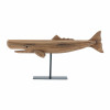 Pine Wood Whale Sculpture (Set of 2)