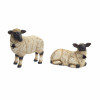 Rustic Sheep Figurine with Bell Accent (Set of 2)