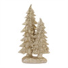 Glittered Double Tree Figurines Set of 2