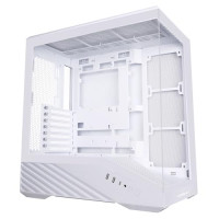 Lian Li V100 ATX Mid-Tower PC Case Pre-Installed LED Strip, Platform Design with Tempered Glass, Cable Management, 360mm Radiator Support - White ()