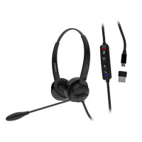 Adesso XTREAM P4-TAA HEADSET W/MIC VOLUME +/- MUTE ANSWER/END CALL USB C/USB-A