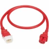 Eaton P018-E06-ARD-6 PDU POWER CORD C15 P-LOCK C14 HEAVY-DUTY 15A 250V 6FT RED 6-PACK
