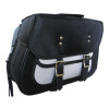 Vance Black Textile Motorcycle Saddlebags for Honda Yamaha Kawasaki Indian and Harley Davidson Motorcycles