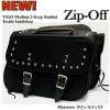 Black Studded Textile Motorcycle Saddlebags for Honda Yamaha Kawasaki Indian and Harley Davidson Motorcycles