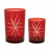 Glass Snowflake Votive Holder (Set of 2)