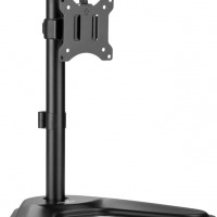 Rocstor Y10N002-B1 POLE MOUNT SINGLE MONITOR STAND SUPPORTS UP TO 34IN DISPLAY - BLACK